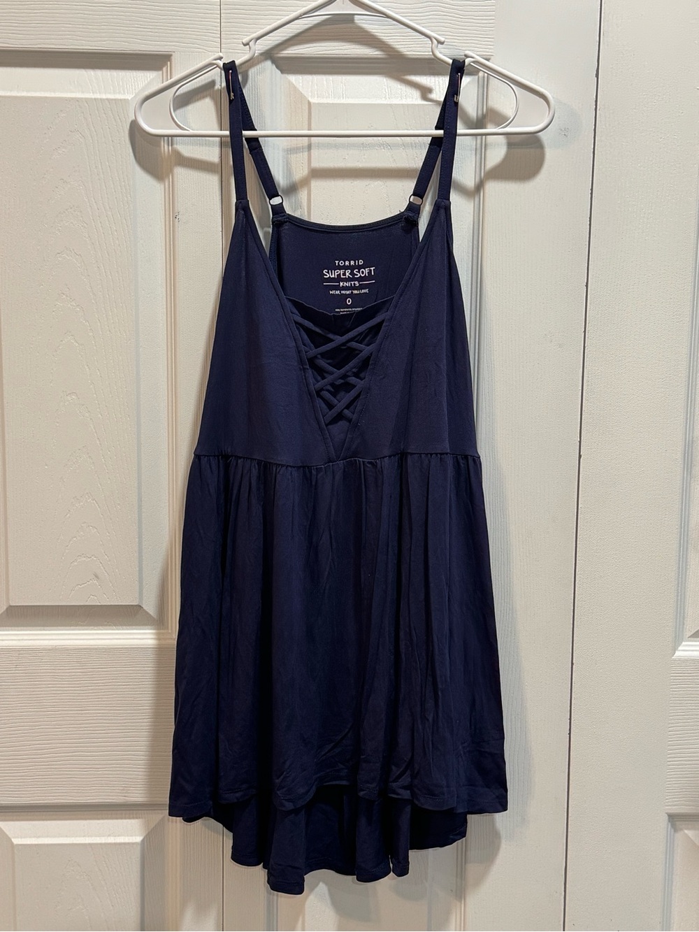torrid Navy Crisscross Front Swing Cami